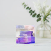 PixDezines Moderne Art Violet Roos-accommodatie Informatiekaartje (Staand voorkant)