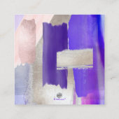 PixDezines Moderne Art Violet Roos-accommodatie Informatiekaartje (Achterkant)