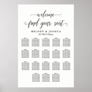 PixDezines Moderne Calligrafiefont, Zitenkaart Poster