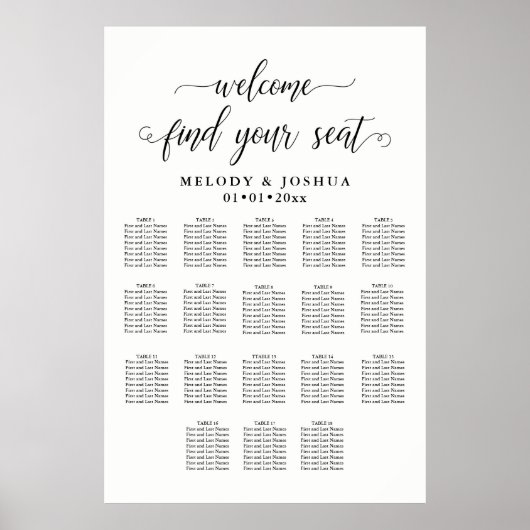 PixDezines Moderne Calligrafiefont, Zitenkaart Poster (Voorkant)