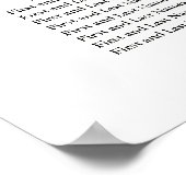 PixDezines Moderne Calligrafiefont, Zitenkaart Poster (Hoek)