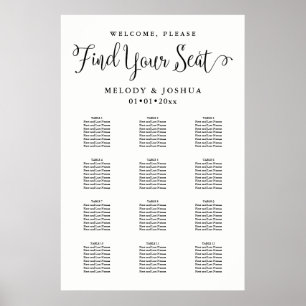 PixDezines Moderne Calligrafiefont, Zitenkaart Poster