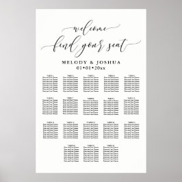 PixDezines Moderne Calligrafiefont, Zitenkaart Poster