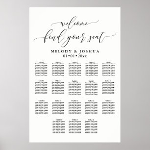PixDezines Moderne Calligrafiefont, Zitenkaart Poster