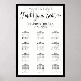 PixDezines Moderne Calligrafiefont, Zitenkaart Poster