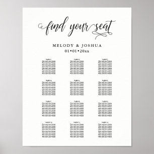 PixDezines Moderne Calligrafiefont, Zitenkaart Poster
