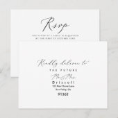 PixDezines Moderne Elegante Calligraphy RSVP Uitnodiging Briefkaart (Voorkant / Achterkant)