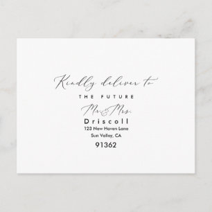 PixDezines Moderne Elegante Kalligrafie RSVP met m Uitnodiging Briefkaart