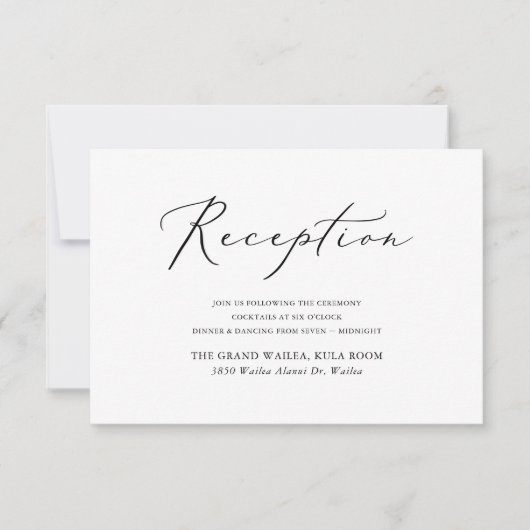 PixDezines Moderne Elegante Script Ontvangst (Voorkant)
