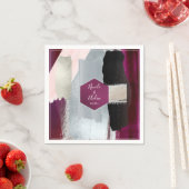 PixDezines Moderne Kunst, Blush Bourgondische brui Servet (Insitu)