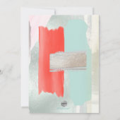 PixDezines Moderne Kunst, Coral+Mint Kaart (Achterkant)