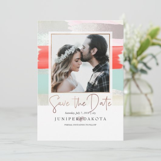 PixDezines Moderne Kunst, Sage+Coral Kaart (Staand voorkant)