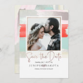 PixDezines Moderne Kunst, Sage+Coral Kaart (Voorkant / Achterkant)