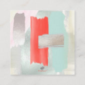 PixDezines Moderne Kunst Seafoam Koraal Accommodat Informatiekaartje (Achterkant)