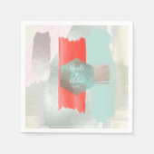 PixDezines Moderne Kunst, Zeeschuim Koraal Bruilof Servet (Voorkant)