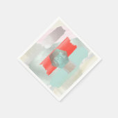 PixDezines Moderne Kunst, Zeeschuim Koraal Bruilof Servet (Hoek)