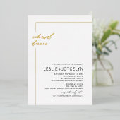 PixDezines Moderne Minimale repetitie Folie Uitnodiging (Staand Voorkant)