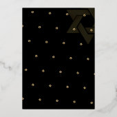 PixDezines Moderne Script Bar Mitswa DIY Kleur Folie Uitnodiging (Achterkant)