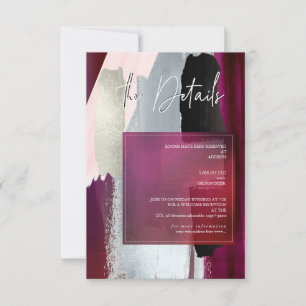 PixDezines Moderne Watercolor Dahlia Detailkaarten RSVP Kaartje