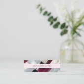 PixDezines Moderne Waterverf Bourgondië web RSVP Mini Visitekaartje (Staand voorkant)