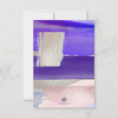 PixDezines Moderne Waterverf Paarse Details Kaarte RSVP Kaartje (Achterkant)