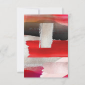 PixDezines Moderne Waterverf Rood - Gegevens RSVP Kaartje (Achterkant)