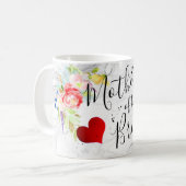 PixDezines Moeder van de Bruid/Bloemen Waterverf Koffiemok (Voorkant links)
