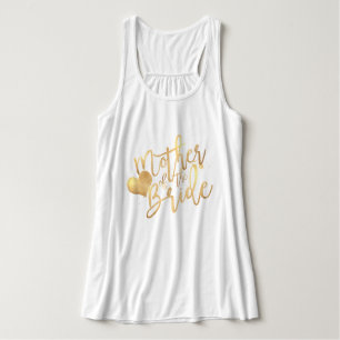 PixDezines Moeder van de Bruid/Faux Goud Script Tanktop