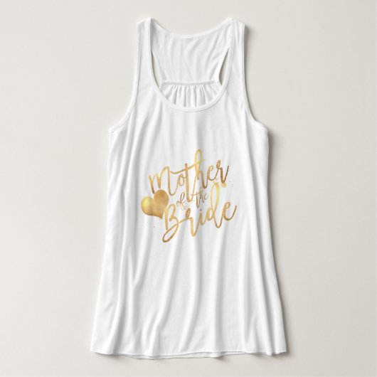 PixDezines Moeder van de Bruid/Faux Goud Script Tanktop (Design voorkant)