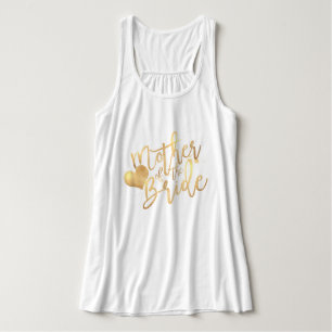 PixDezines Moeder van de Bruid/Nep Gouden Script Tanktop
