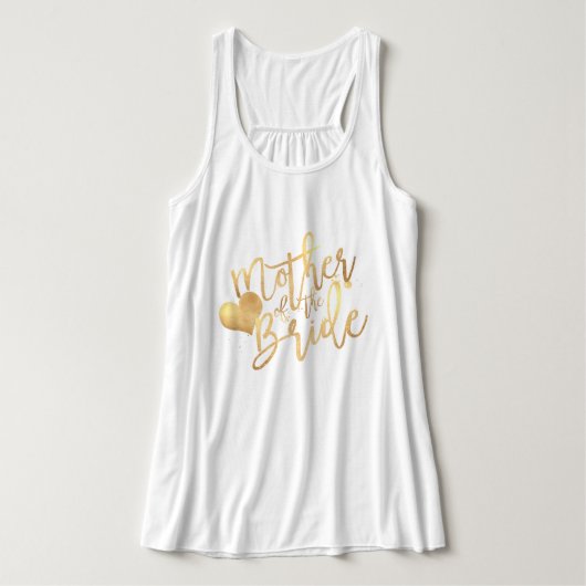 PixDezines Moeder van de Bruid/Nep Gouden Script Tanktop (Design voorkant)