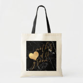 PixDezines Moeder van de bruidegom/Faux Gold Kalli Tote Bag (Voorkant)