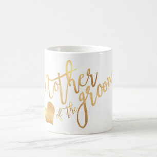 PixDezines Moeder van Groom/Faux Gold Script Koffiemok