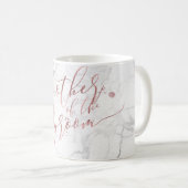 PixDezines Moeder van Groom/Faux Roos Gold Script Koffiemok (Voorkant rechts)