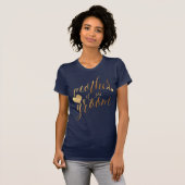 PixDezines Moeder van het Groom/Faux Gold Manuscri T-shirt (Voorkant volledig)