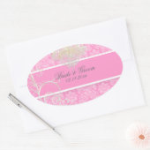 PixDezines moiré damask bruiloft stickers (Envelop)