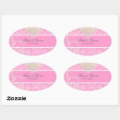 PixDezines moiré damask bruiloft stickers (Vel)