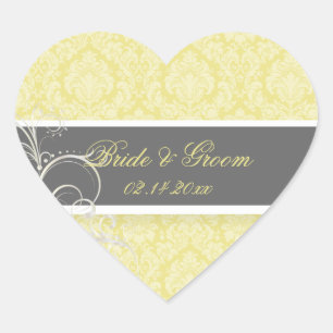 PixDezines moiré damask bruiloft stickers