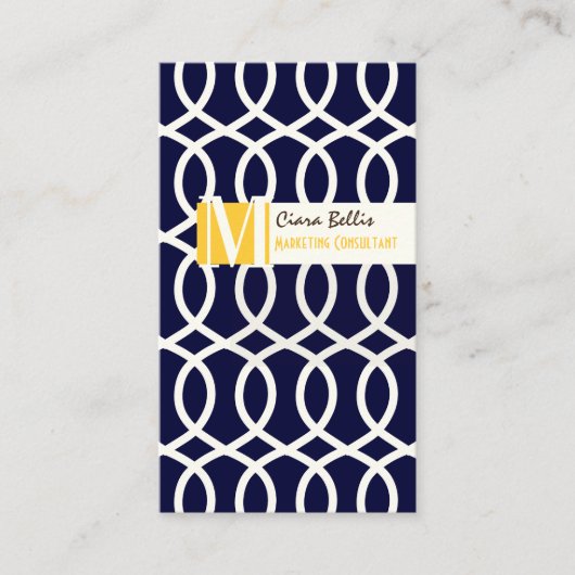 PixDezines monaco trellis/diy kleuren in een breuk Visitekaartje (Voorkant)