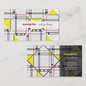 PixDezines mondriaan/DIY achtergrondkleuren Visitekaartje (Voorkant / Achterkant)