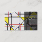 PixDezines mondriaan/DIY achtergrondkleuren Visitekaartje (Achterkant)