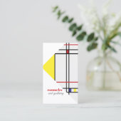 PixDezines mondriaan/DIY achtergrondkleuren Visitekaartje (Staand voorkant)