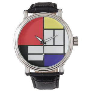 PixDezines Mondriaan Kunst Horloge