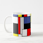 PixDezines Mondrian, minimalistisch Koffiemok (Links)