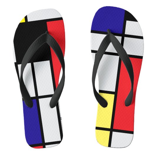 PixDezines mondrian Teenslippers (Voetbed)