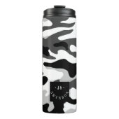 PixDezines Monogram Arctic Snow Camouflage Thermosbeker (Voorkant)