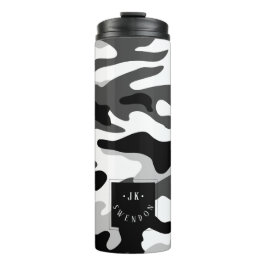 PixDezines Monogram Arctic Snow Camouflage Thermosbeker