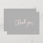 PixDezines Monogram Blush Hartelijk dank Bedankkaart (Voorkant / Achterkant)