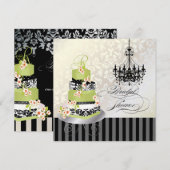 PixDezines monogram bridal, groene theecake Kaart (Voorkant / Achterkant)