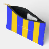 PixDezines Monogram Cabana Streep Kobalt Geel Etui (Open)
